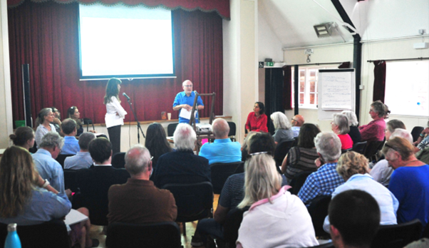 Ian briefs Hartfield residents on planning law and process